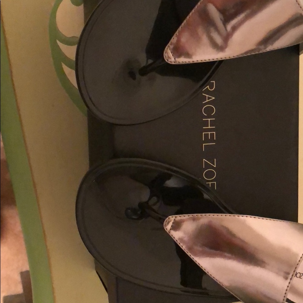 Rachel Zoe Pewter flip flop